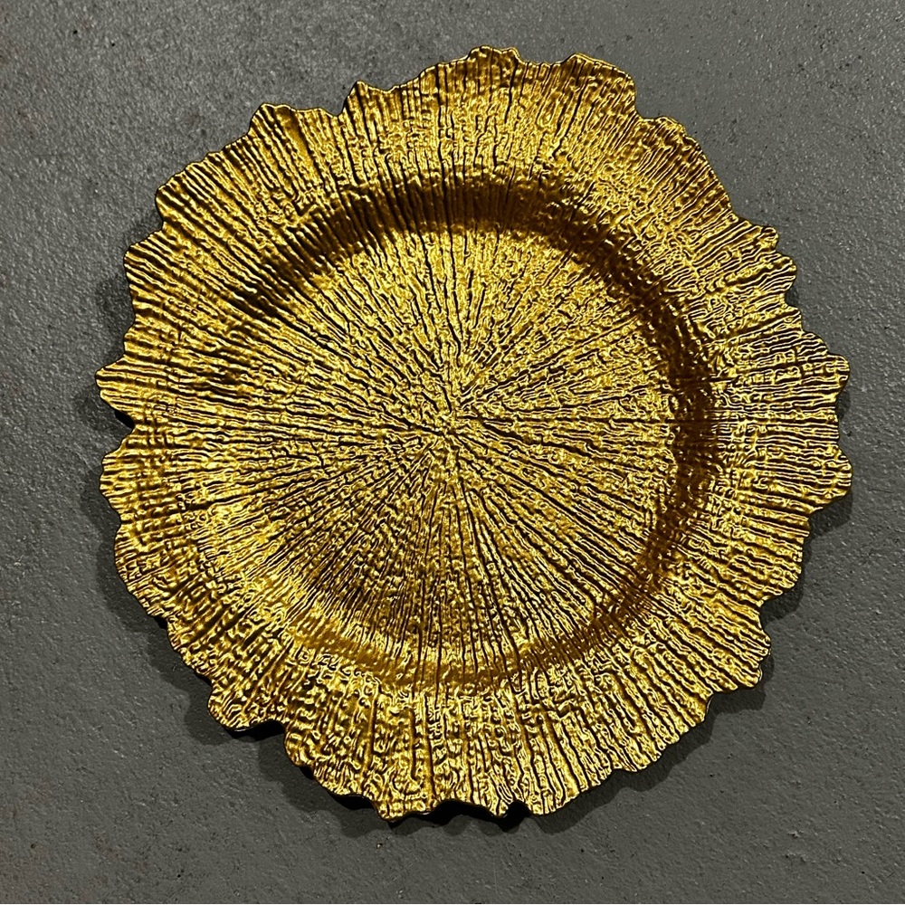 Gold Textured Decorative Plate